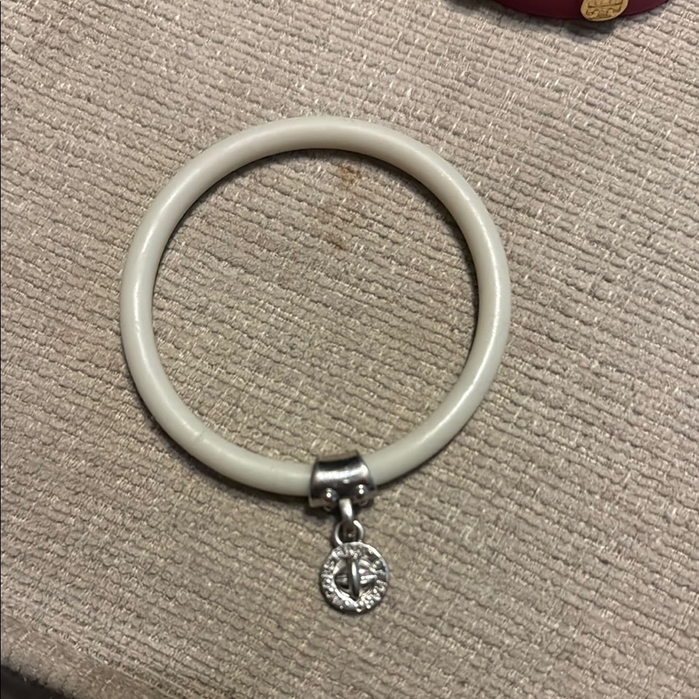 Marc Jacobs Cream and Silver Bracelet with Modern Charm
